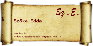 Szőke Edda névjegykártya